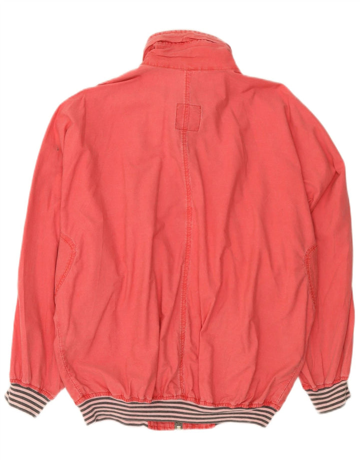 Jaqueta bomber vintage feminina de grandes dimensões IT 44 algodão rosa médio