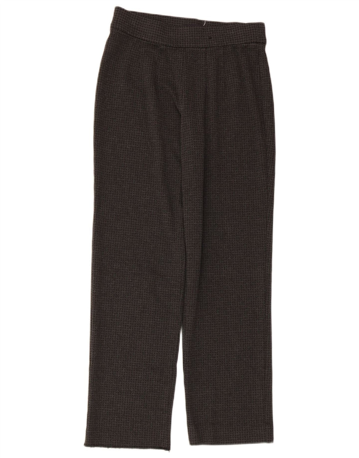 Calça feminina Marks & Spencer Reino Unido 10 pequena W26 L26 cinza houndstooth