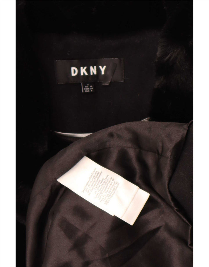 Sobretudo feminino Dkny UK 10 pequeno lã preta