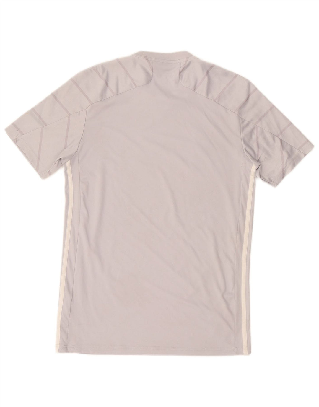 Adidas Mens Aeroready Camiseta Top Pequeno Poliéster Listrado Cinza