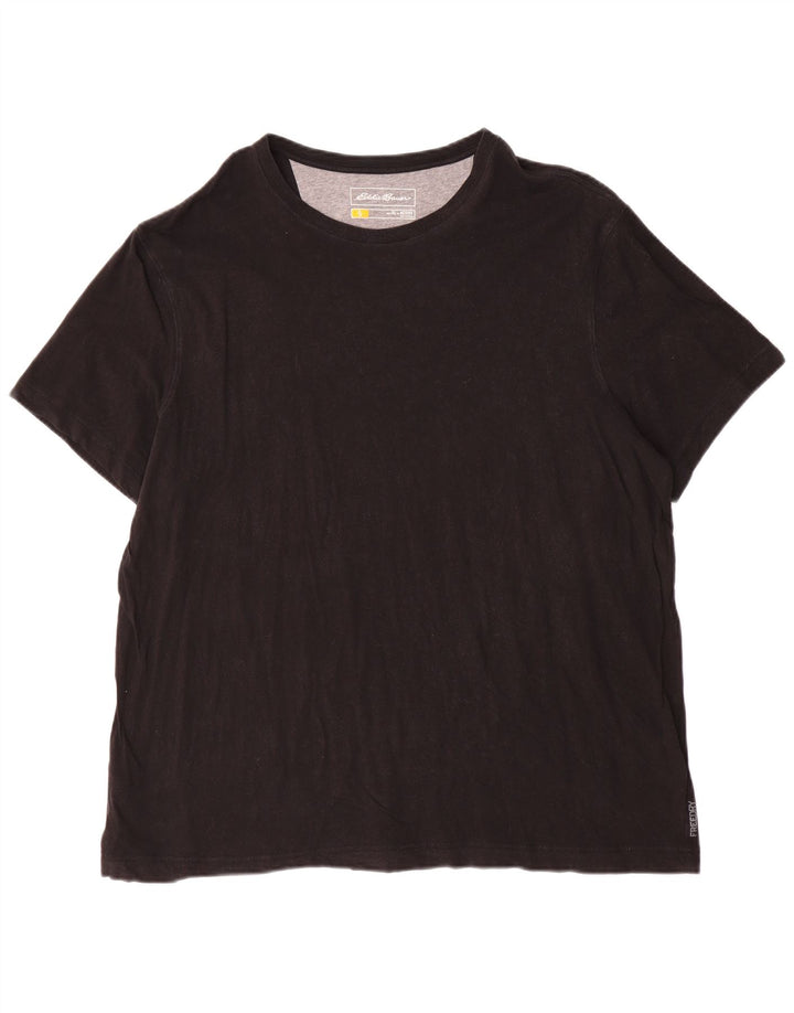 Eddie Bauer Camiseta masculina ativa Top XL algodão preto
