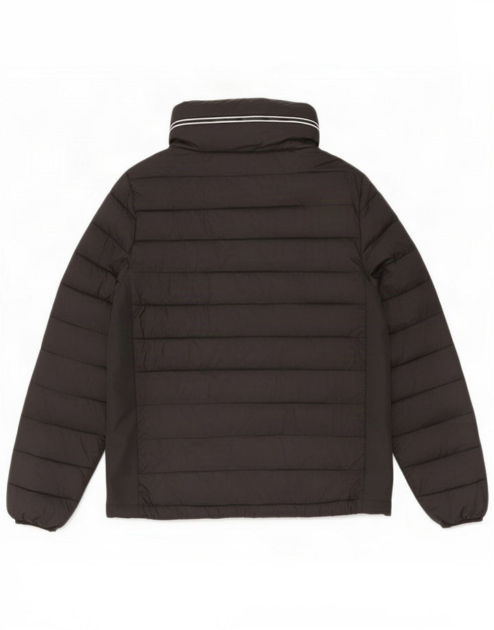 Jaqueta acolchoada masculina com capuz Mistral UK 38 Poliamida preta média