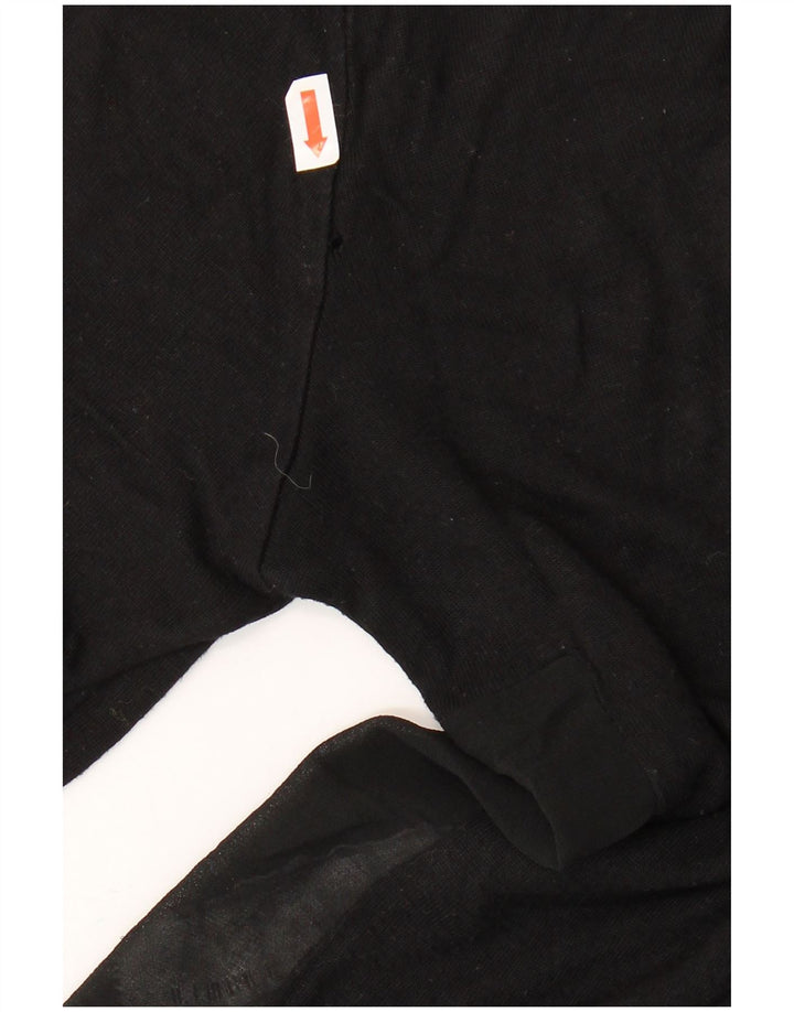 Suéter feminino Zara de manga curta com gola tartaruga Reino Unido 14 médio preto
