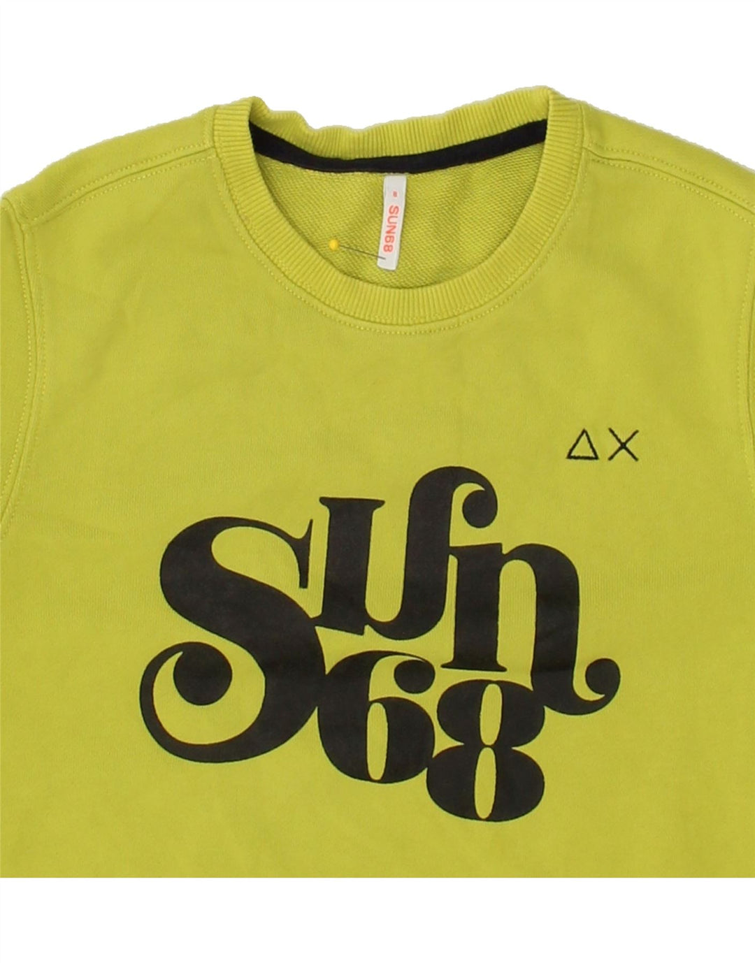 SUN68 Boys Graphic Sweatshirt Jumper 7-8 Years Green Cotton | Vintage Sun68 | Thrift | Second-Hand Sun68 | Used Clothing | Messina Hembry 