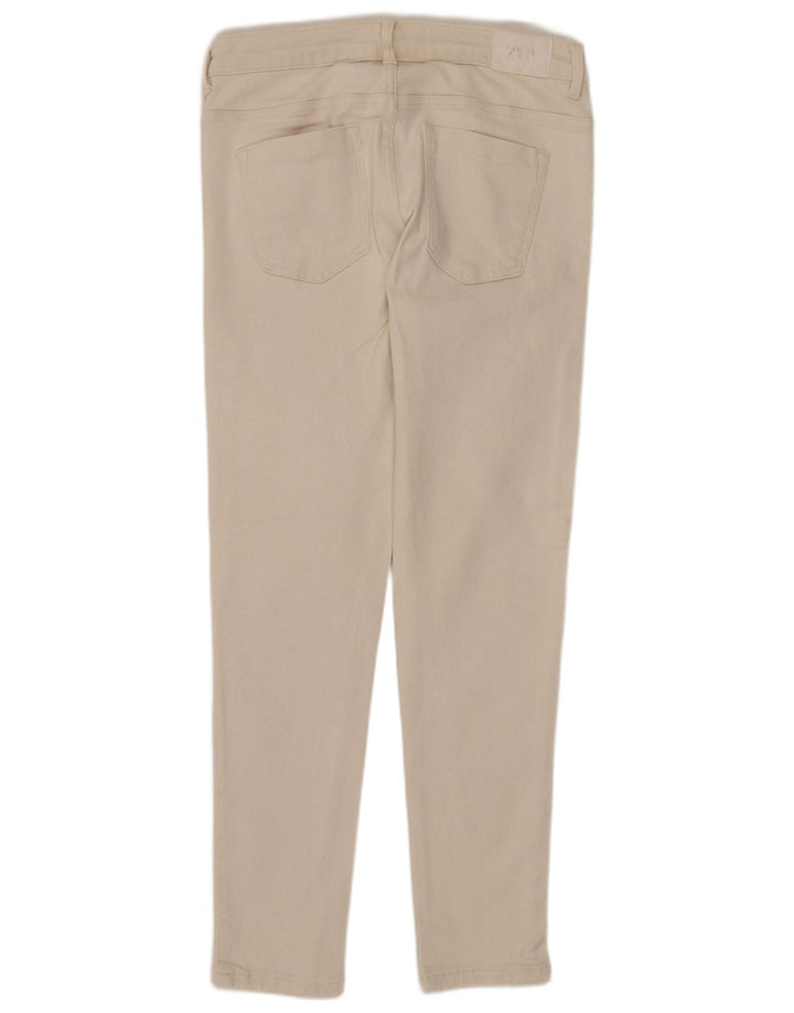 ZARA Jeans Skinny Feminino EU 40 Médio W30 L27 Off White