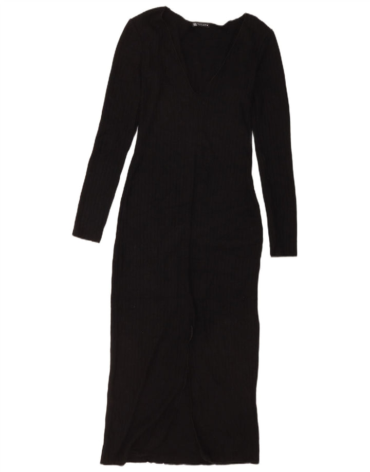 Vestido jumper feminino Zara Reino Unido 8 pequeno preto viscose