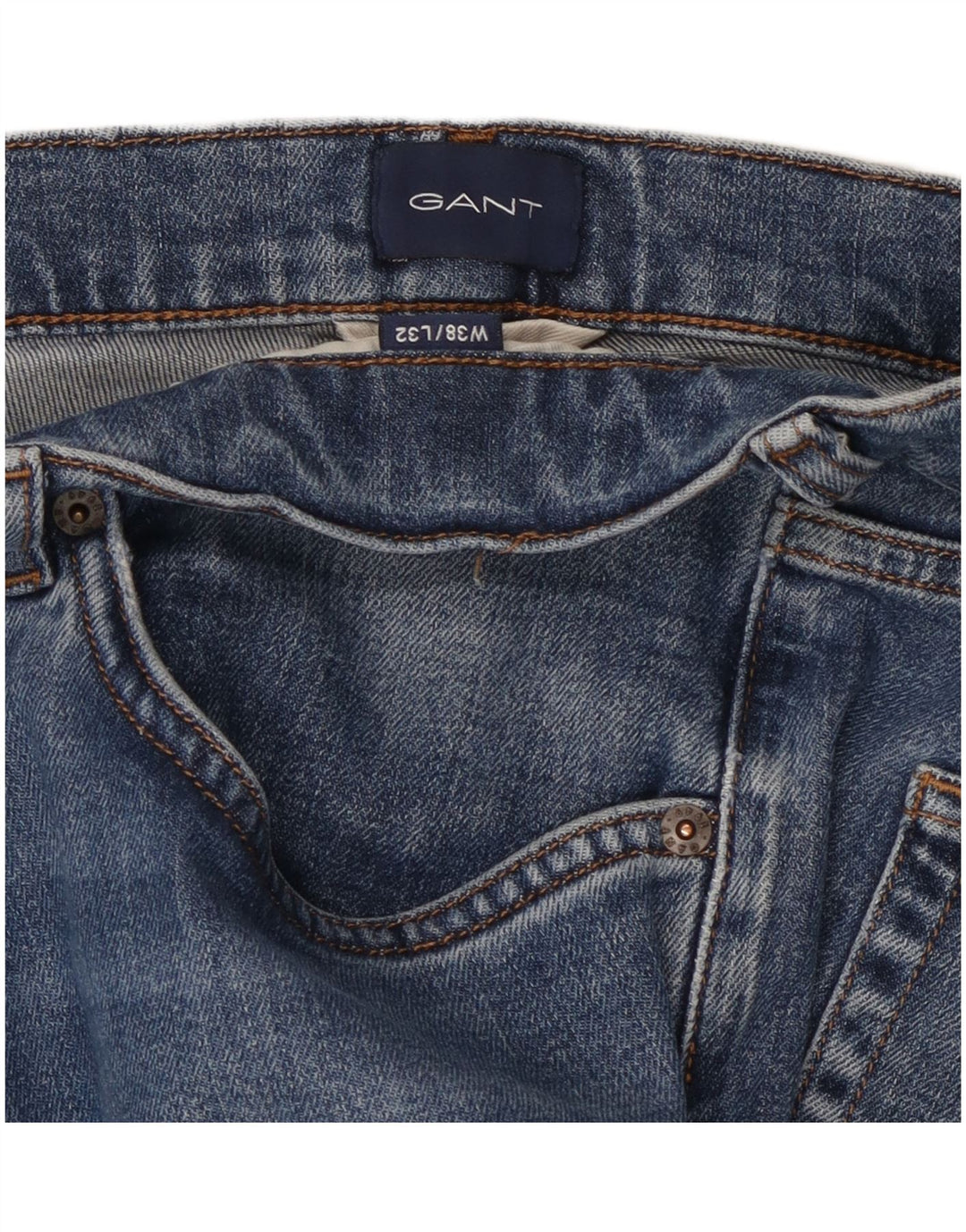 Jeans retos masculinos GANT W38 L32 algodão azul