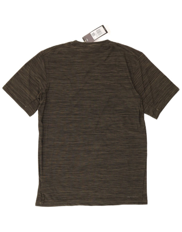 Adidas Mens T-Shirt Top Pequeno Cáqui Salpicado Poliéster