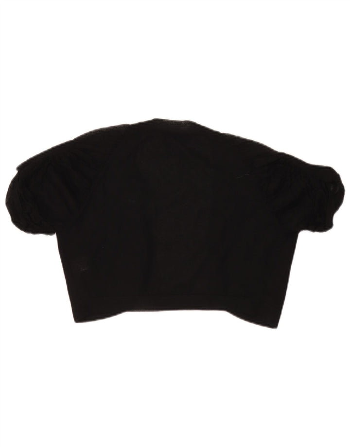 Bolero feminino transparente da Coast UK 10 pequeno preto viscose