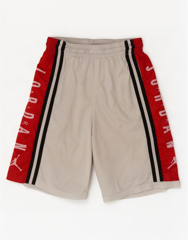 Jordan Mens Graphic Sport Shorts Médio Branco Colorblock Poliéster