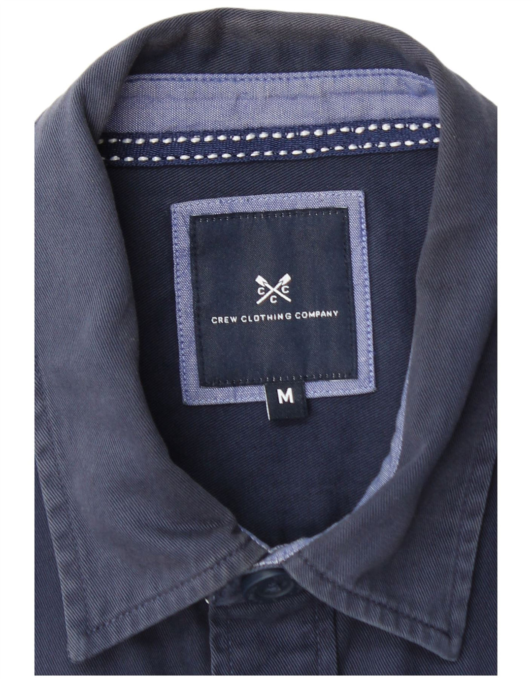 CREW CLOTHING Mens Shirt Medium Navy Blue Cotton