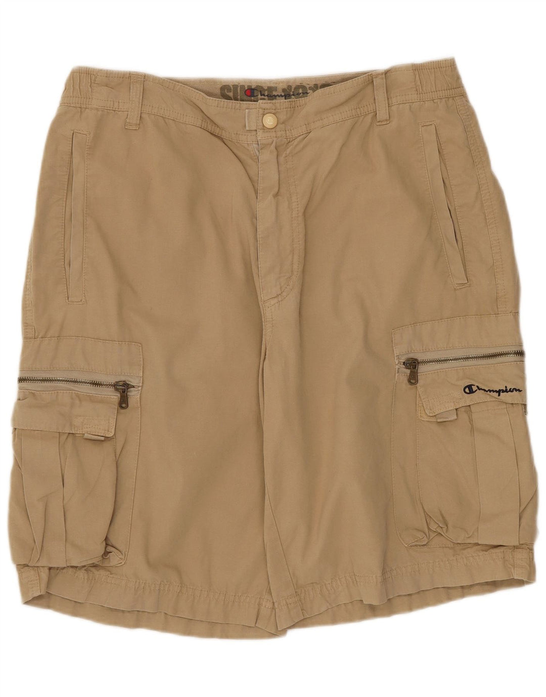 Shorts cargo masculino Champion médio W30 algodão bege
