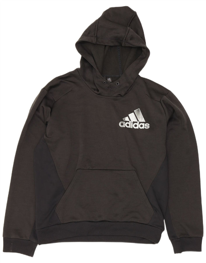 Adidas Mens Graphic Hoodie Jumper Médio Preto Poliéster