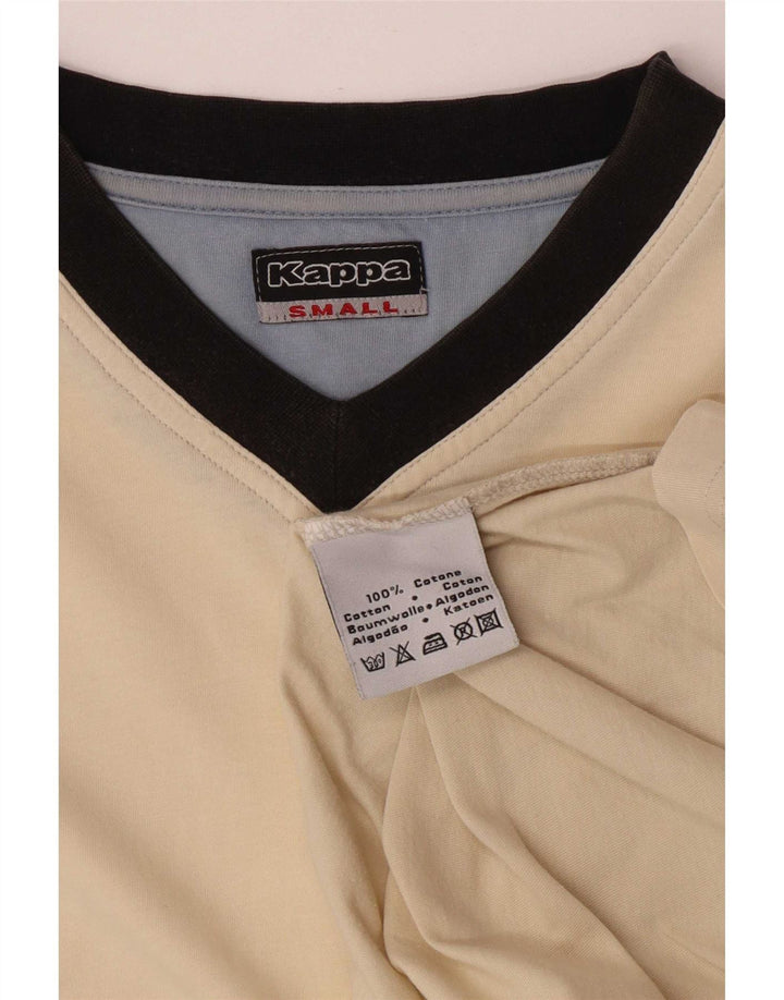Camiseta masculina Kappa Top pequeno algodão colorblock bege