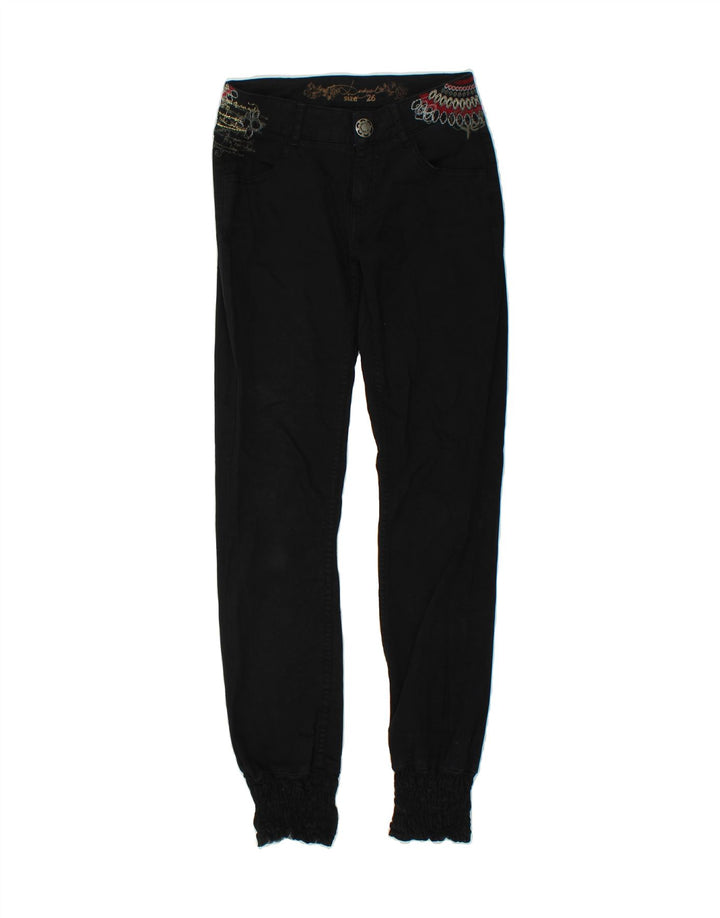 DESIGUAL Womens Jegging Jeans W26 L30 Black Cotton Vintage Desigual and Second-Hand Desigual from Messina Hembry 