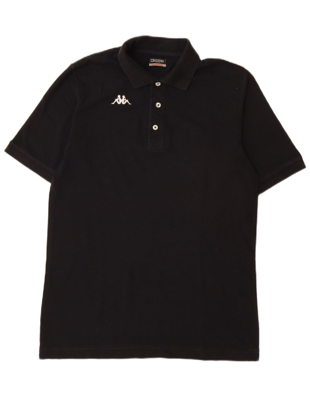 Camisa polo masculina Kappa grande algodão preto