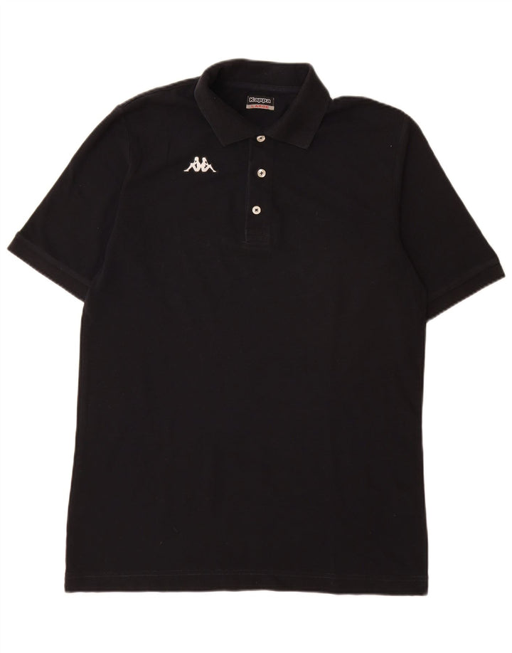 Camisa polo masculina Kappa grande algodão preto