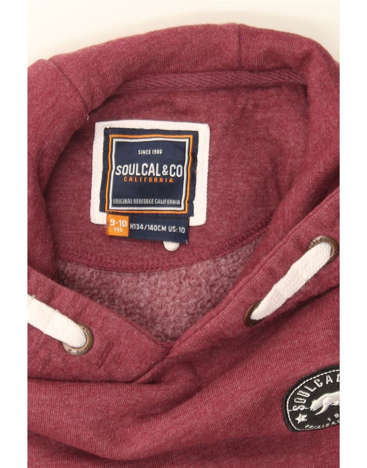 SOULCAL&CO Girls Hoodie Jumper 9-10 Years Red Cotton Vintage SOULCAL&CO and Second-Hand SOULCAL&CO from Messina Hembry 