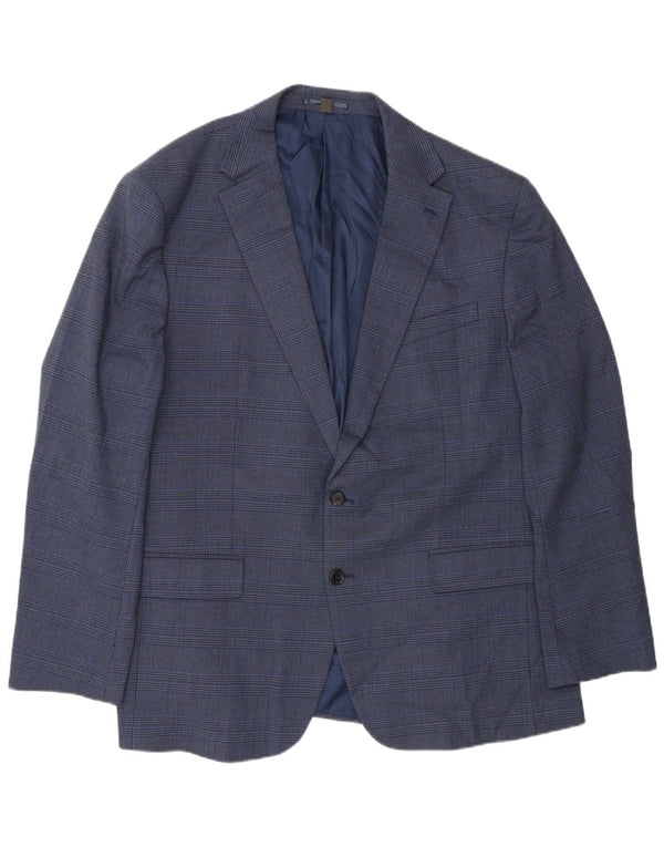 Jaqueta blazer masculina de 2 botões Marks & Spencer UK 48 2XL azul Houndstooth