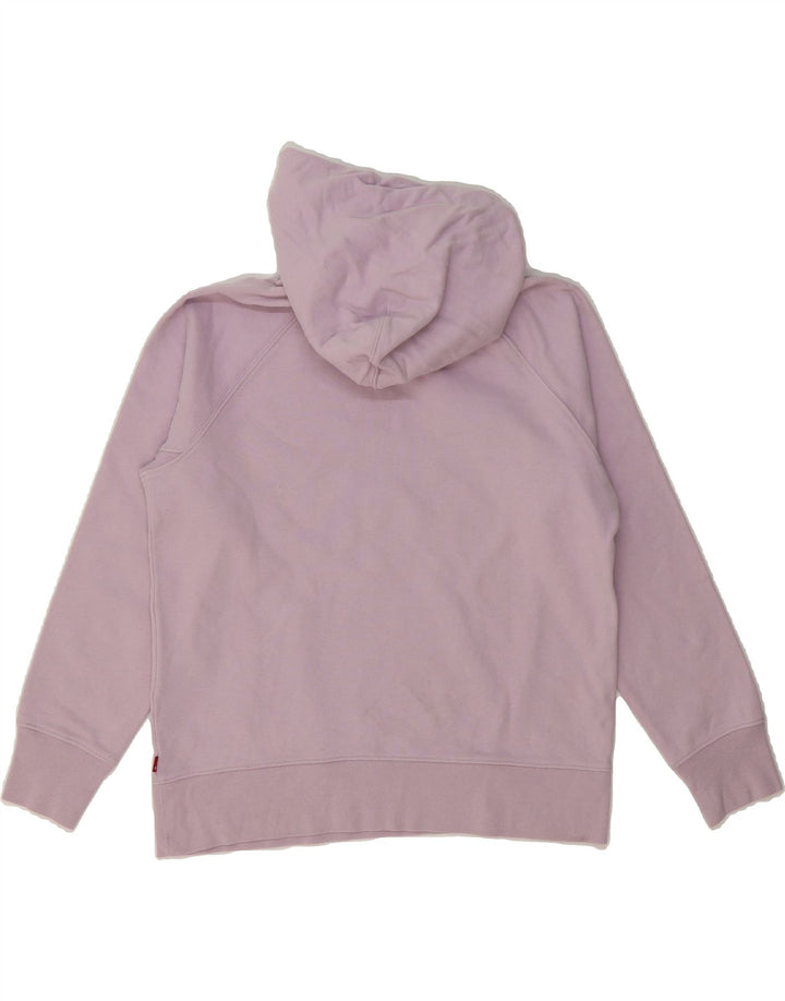 LEVI'S Womens Graphic Hoodie Jumper UK 6 XS Purple Cotton Vintage Levi's and Second-Hand Levi's from Messina Hembry 
