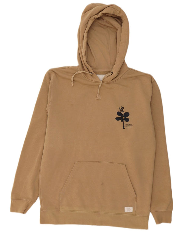 Vans Mens Graphic Hoodie Jumper Médio Bege Algodão
