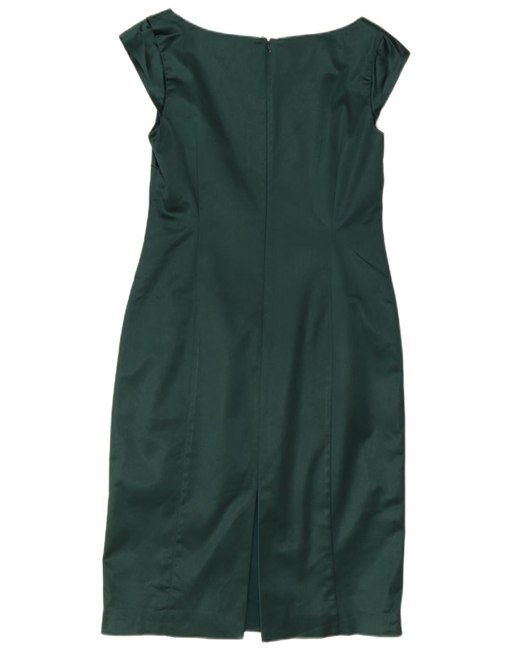 Vestido bainha feminino Coast UK 16 grande acetato verde