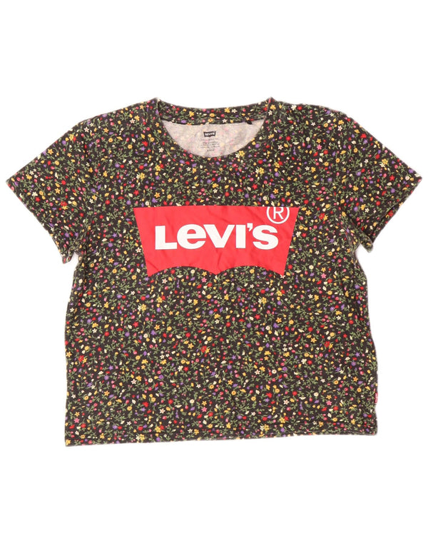 Camiseta feminina Levi's Crop Graphic UK 10 pequena floral multicolorida