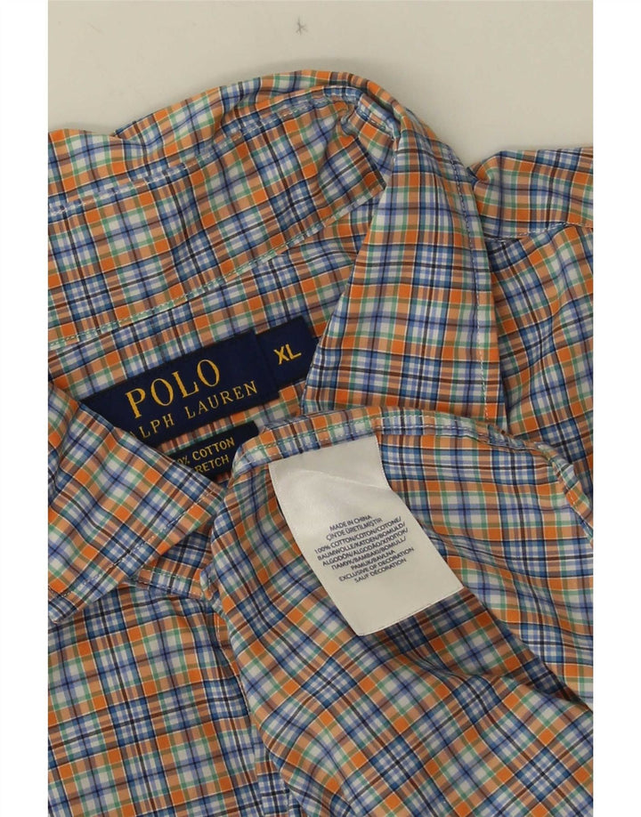 Polo Ralph Lauren Camisa masculina XL algodão xadrez multicolorido