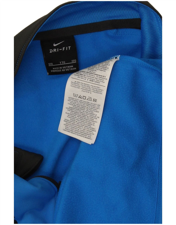 Nike Mens Dri Fit Graphic Pullover Treino Top 2XL Azul Colourblock