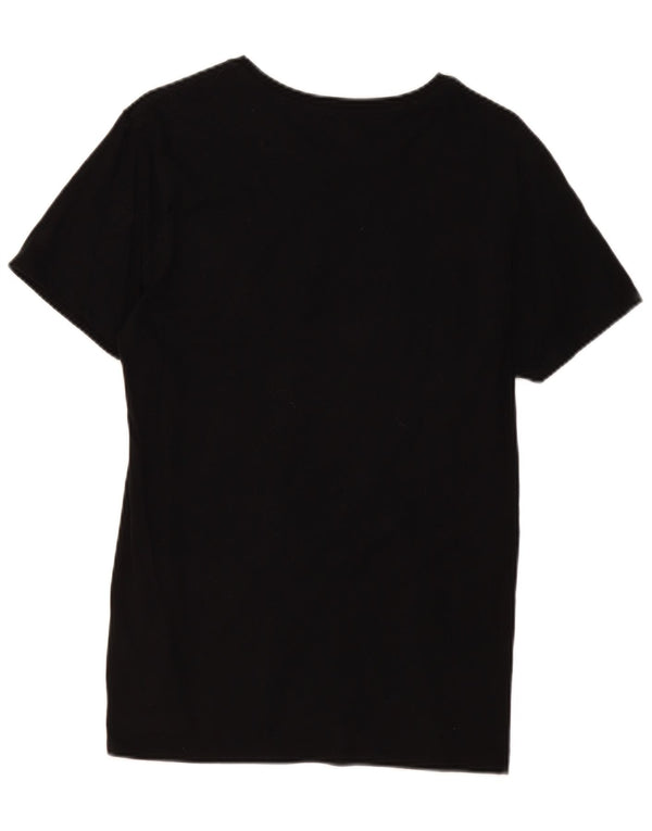 Camiseta feminina Lacoste UK 14 médio algodão preto