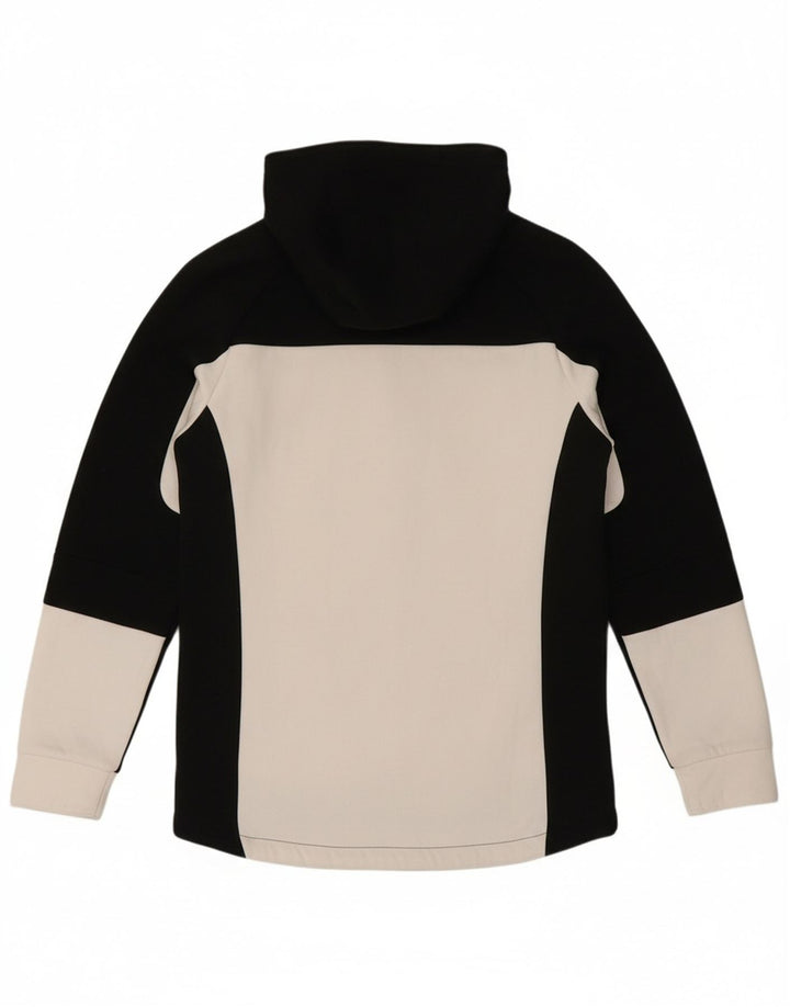 Suéter masculino PUMA com capuz e zíper, pequeno, preto, algodão colorblock