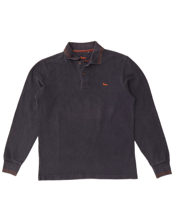 Camisa polo masculina de manga comprida regular Fit Harmont & Blaine azul marinho médio