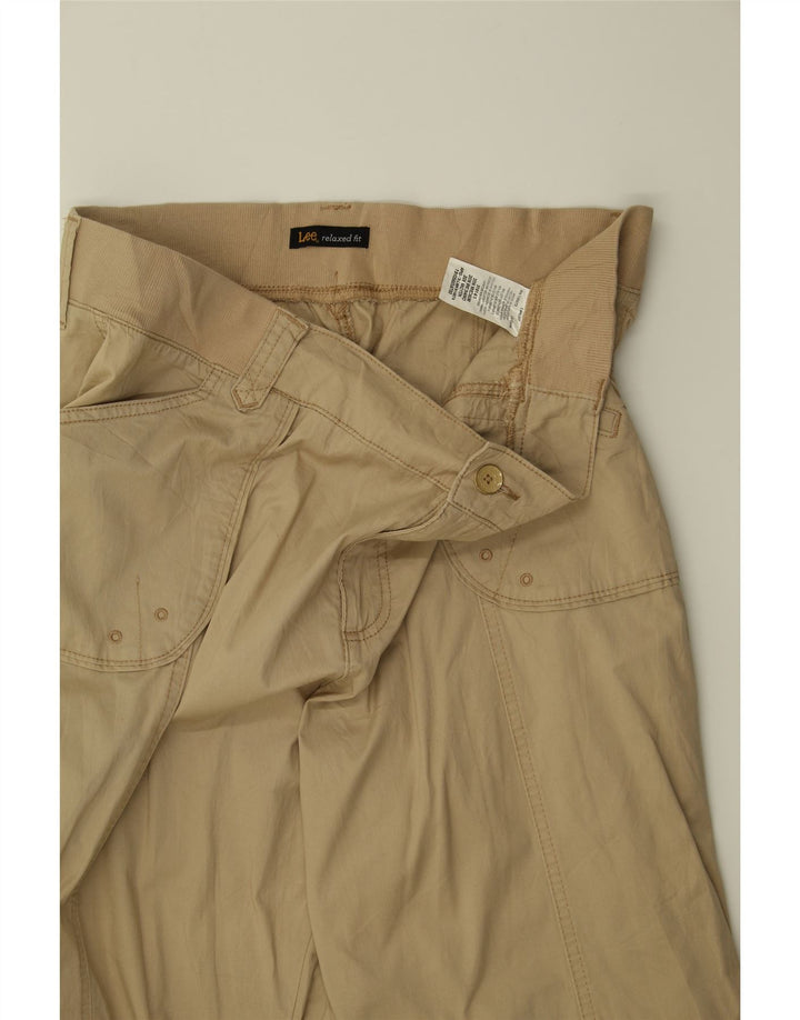 LEE Womens Relaxed Fit Capri Trousers US 20 3XL W40 L23 Beige Cotton Vintage Lee and Second-Hand Lee from Messina Hembry 