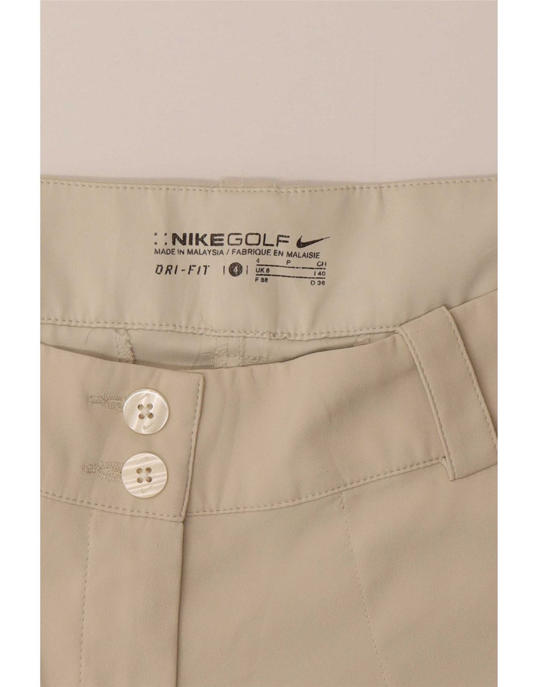 Shorts Nike Masculino Dri Fit Chino UK 8 Pequeno W30 Poliéster Bege
