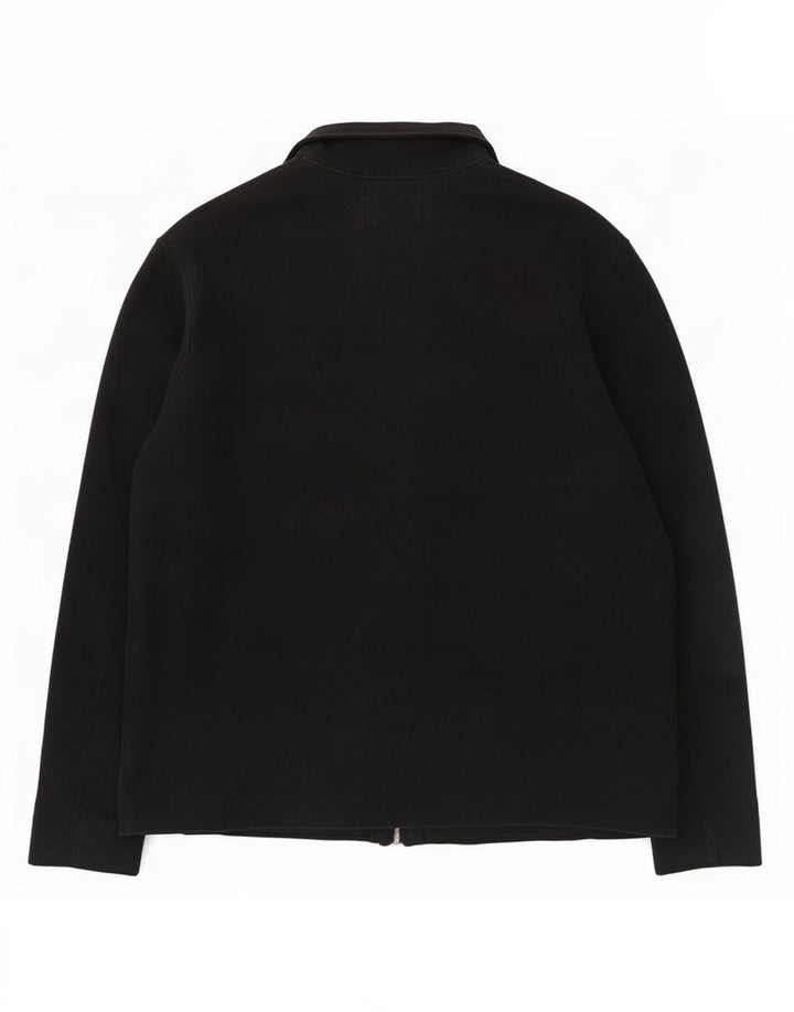 Suéter cardigã masculino Marks & Spencer grande algodão preto