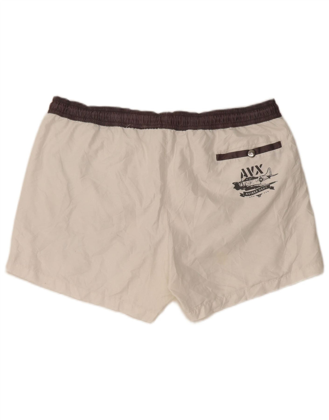 Shorts de natação masculino AVIREX XL poliéster branco