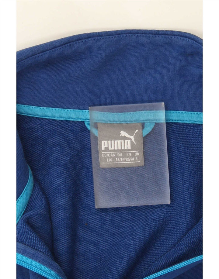 Puma Mens Graphic Tracksuit Top Jaqueta Grande Azul