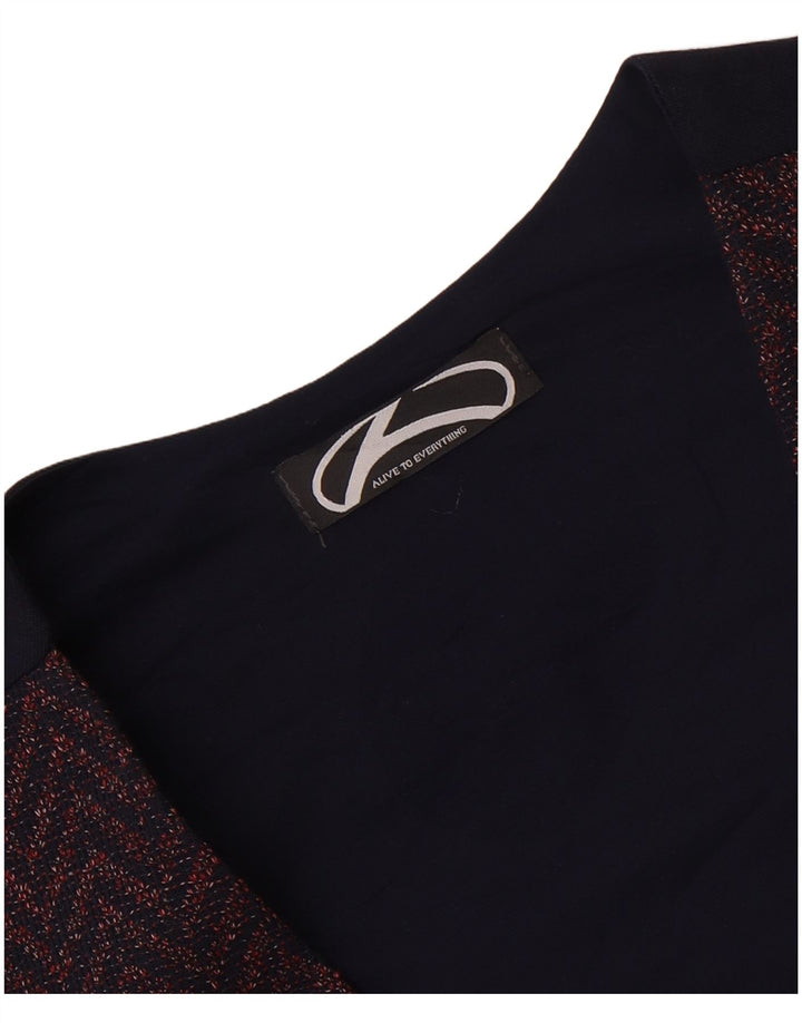 Colete masculino vintage espinha de peixe roxo médio