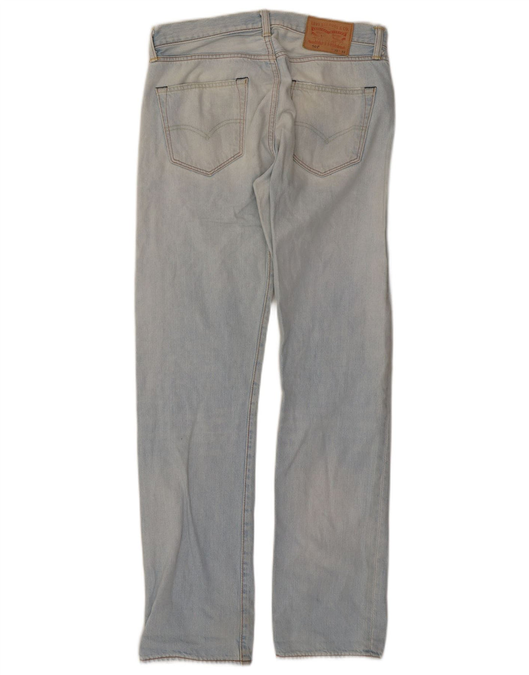 Levi's Masculino 501 Straight Jeans W30 L32 Azul Algodão