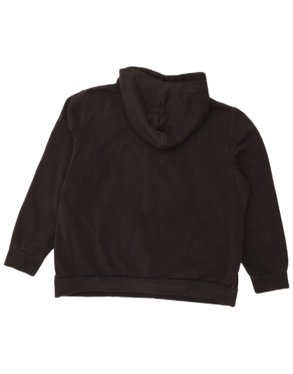 Adidas feminino gráfico oversized moletom com capuz Reino Unido 20/22 XL algodão preto