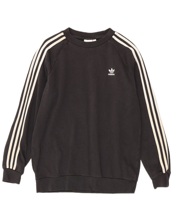 Adidas Mens Moletom Jumper Médio Algodão Preto