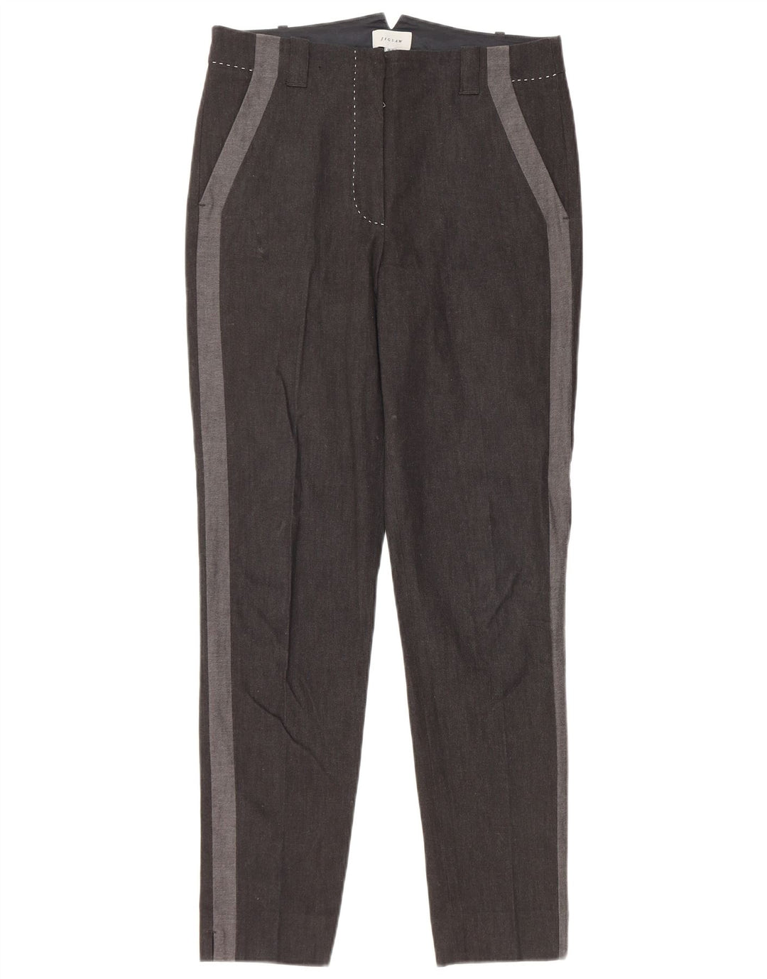 Calça Chino Feminina JIGSAW UK 10 Pequena W30 L29 Preto Colorblock