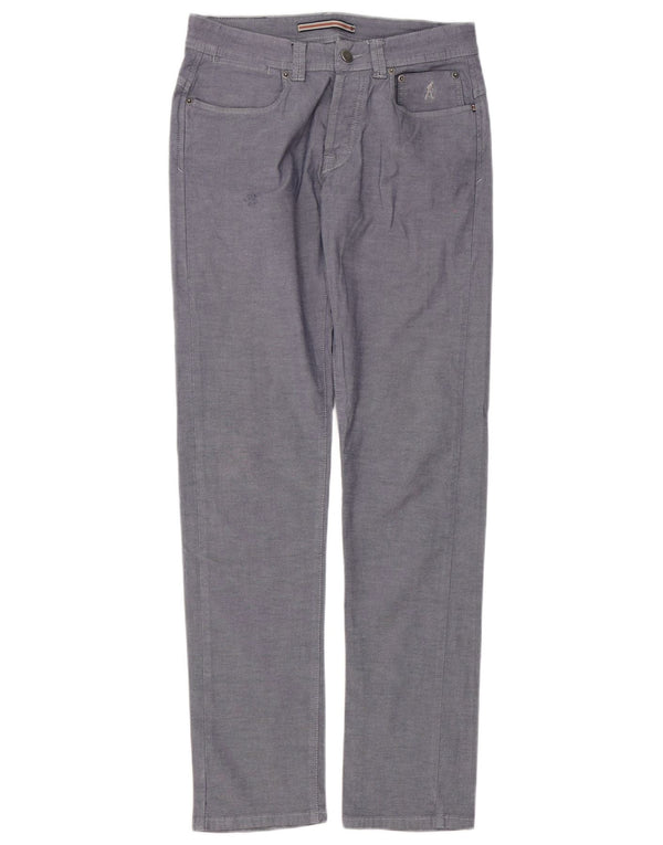 SIVIGLIA Mens Slim Fit Calça Casual W31 L32 Algodão Cinza