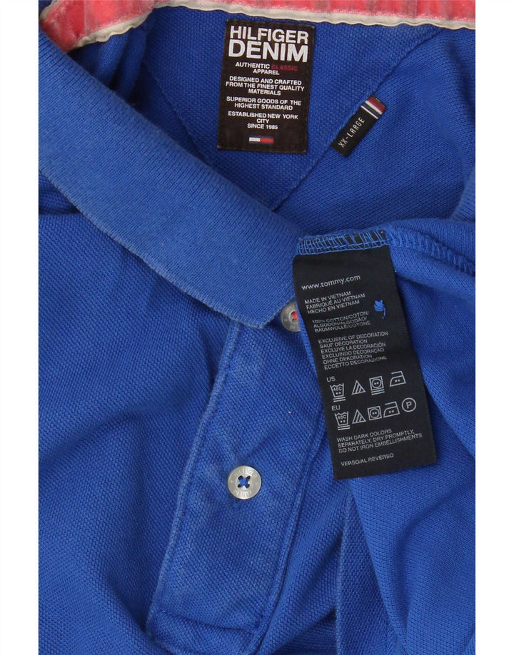 Camisa polo masculina Tommy Hilfiger 2XL algodão azul