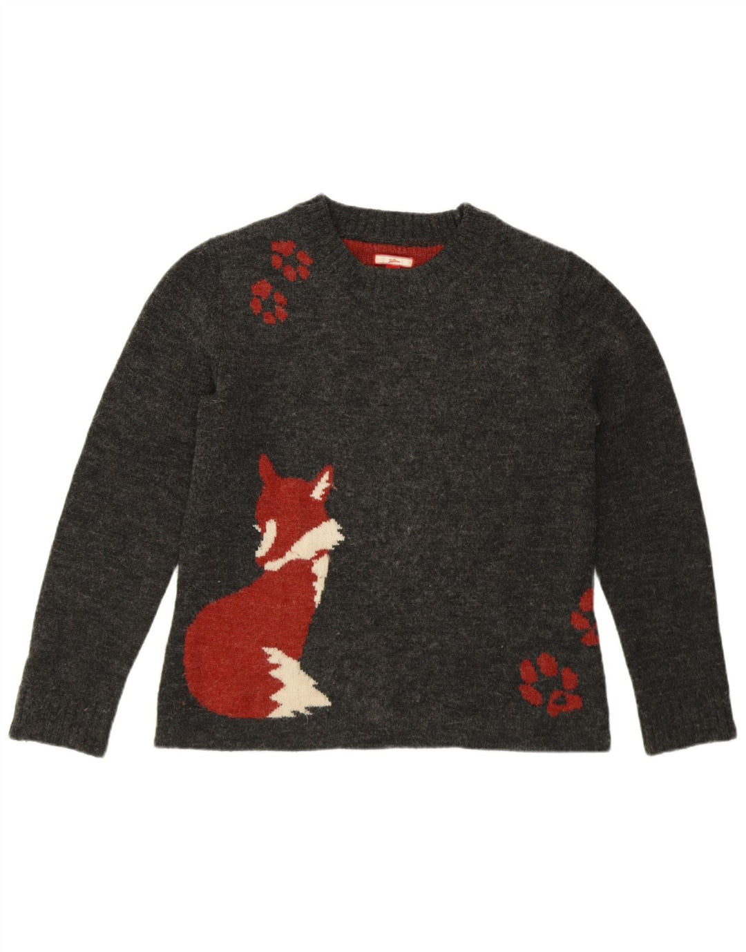 Suéter feminino Joe Browns com gola redonda Reino Unido 12 cinza médio acrílico