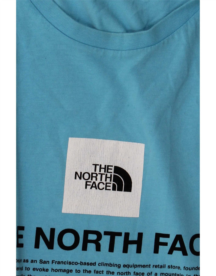 Camiseta gráfica masculina The North Face azul médio