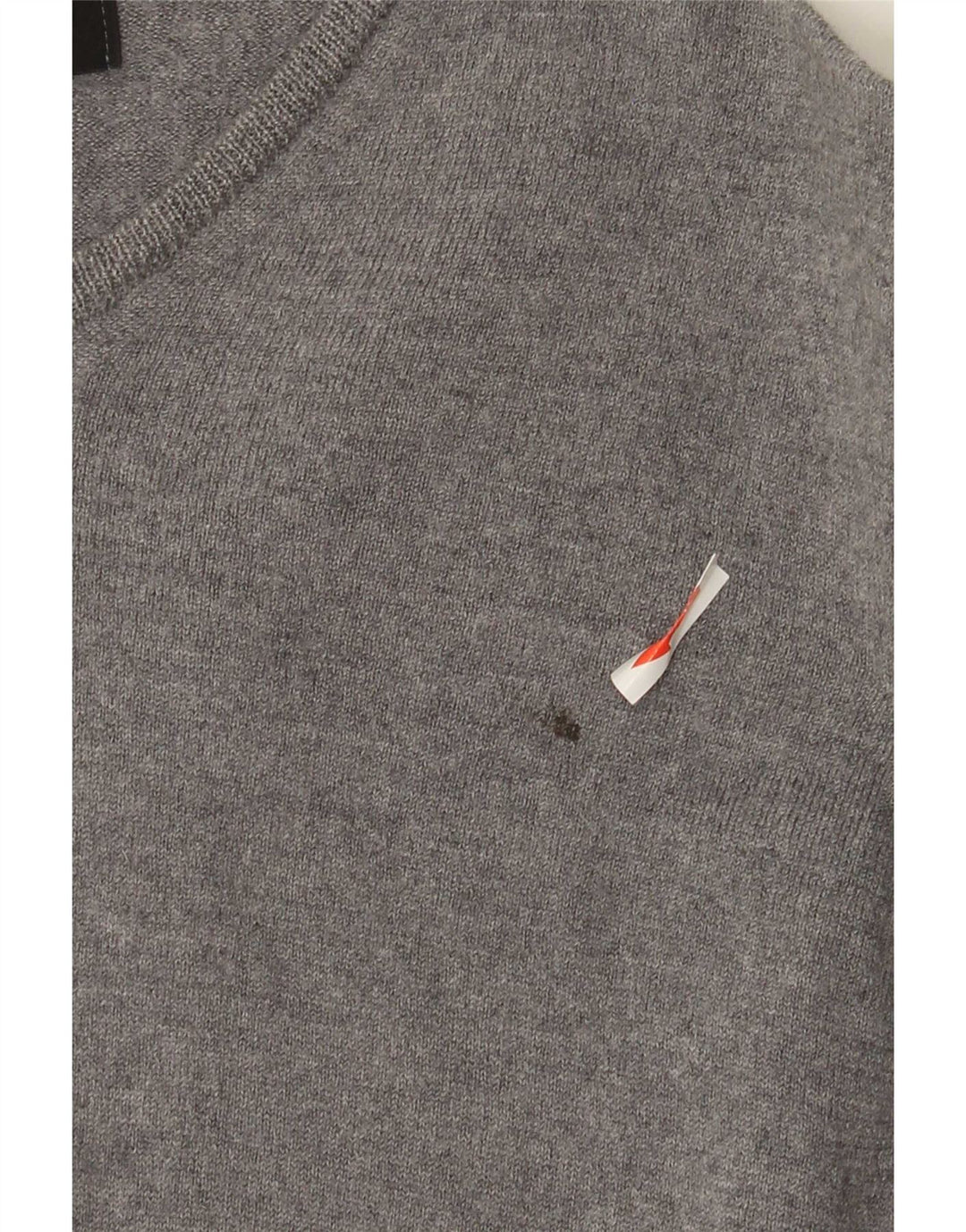 Zara Suéter masculino com decote em V cinza médio