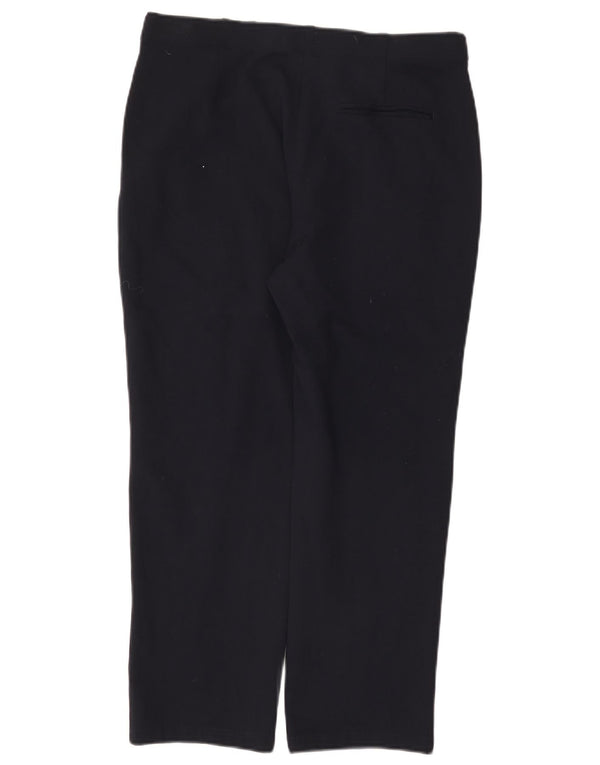 Marks & Spencer Womens Cropped Trousers UK 14 Large W34 L25 Navy Blue