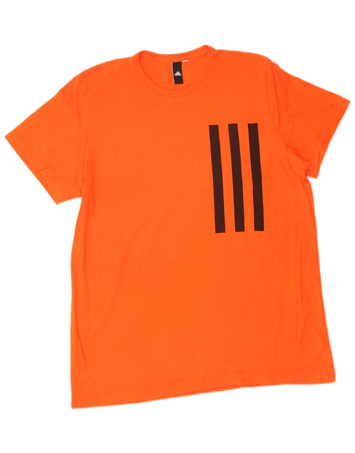 ADIDAS Mens Graphic T-Shirt Top Médio Laranja