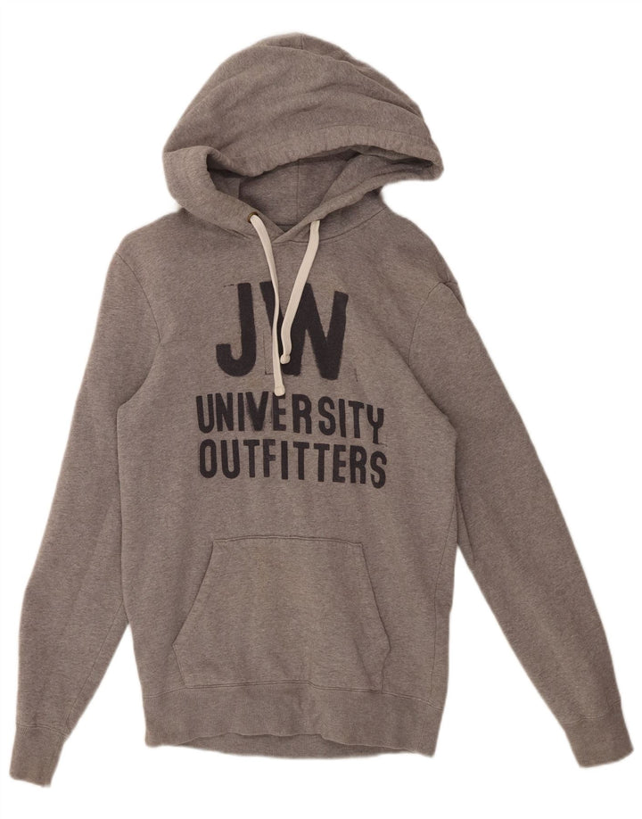 JACK WILLS Suéter feminino com capuz gráfico UK 6 XS algodão cinza